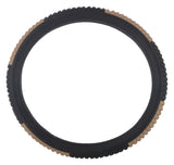 EleganceGrip Anti-Slip Car Steering Wheel Cover Compatible with Chevrolet Enjoy, (Black/Beige)