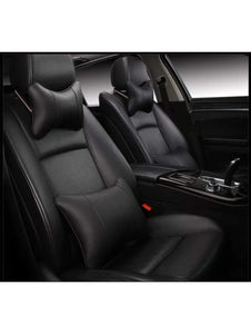 Leatherette Custom Fit Front and Rear Car Seat Covers Compatible with Maruti Ritz, (Black)