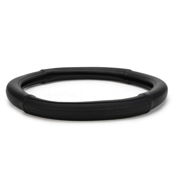 ExtraGrip2stripe Anti-Slip Car Steering Wheel Cover Compatible with Skoda Fabia, (Black)