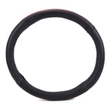 ExtraGrip2piping Anti-Slip Car Steering Wheel Cover Compatible with Datsun Go, (Black/Red)