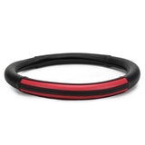 ExtraGrip2stripe Anti-Slip Car Steering Wheel Cover Compatible with Tata Nexon, (Black/Red)