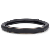 ExtraGrip2piping Anti-Slip Car Steering Wheel Cover Compatible with Ford Figo (2010-2014), (Black/Beige)