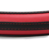 ExtraGrip2stripe Anti-Slip Car Steering Wheel Cover Compatible with Renault Scala, (Black/Red)