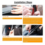 Side Rain Door Visor Compatible with Hyundai Accent, Set of 4 [Black]