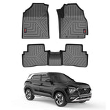 GFX Premium Life Long Car Floor Mat Compatible with Creta 2020 Onwards (Black), TPV - Manual & Automatic