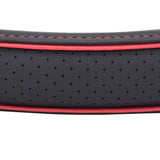 ExtraGrip2piping Anti-Slip Car Steering Wheel Cover Compatible with Nissan EM2, (Black/Red)