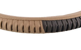 EleganceGrip Anti-Slip Car Steering Wheel Cover Compatible with Kia Sonet, (Beige/Brown)