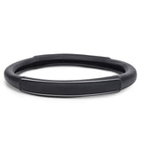 ExtraGrip2piping Anti-Slip Car Steering Wheel Cover Compatible with Maruti Suzuki Eeco, (Black/Silver)
