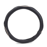 ExtraGripWave Anti-Slip Car Steering Wheel Cover Compatible with Ford Figo (2010-2014), (Black/Beige)