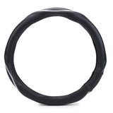 ExtraGripWave Anti-Slip Car Steering Wheel Cover Compatible with Hyundai Xcent, (Black/Silver)