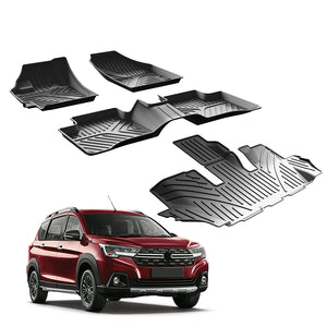GFX TPV Premium Life Long Foot Mats Compatible with Maruti XL6 2019 Onwards - Trunk Mats are included, Set of 5 pcs.