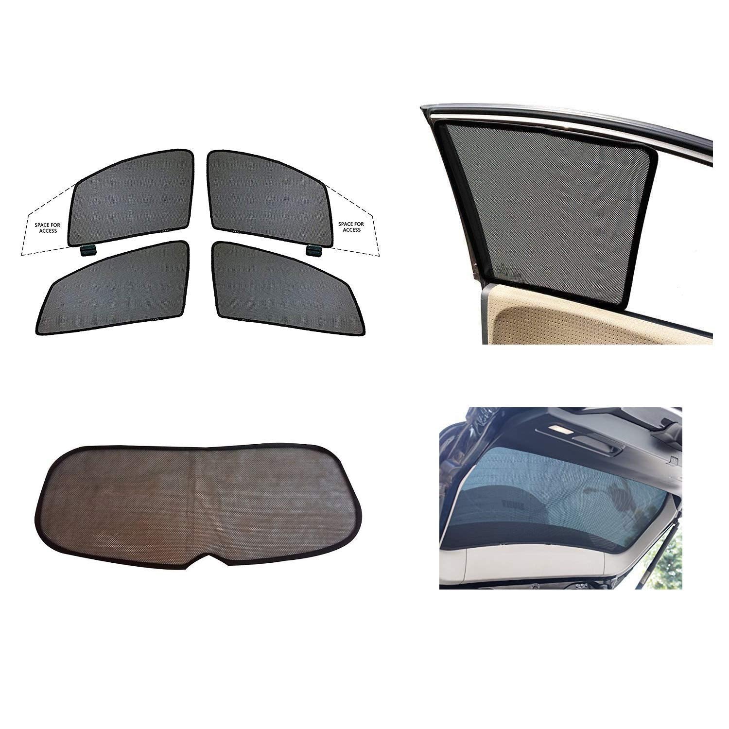 HalfCombo Side and Rear Window Sun Shades Compatible with Hyundai Sant Zapcart.in