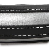ExtraGrip2stripe Anti-Slip Car Steering Wheel Cover Compatible with Tata Tigor, (Black/Silver)