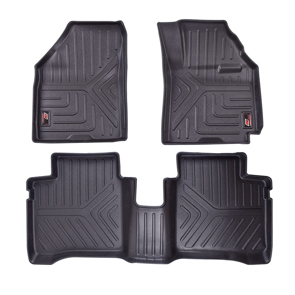 GFX Life Long Car Floor Mats Compatible with Baleno/Glanza 2015 Onwards (Black), TPV