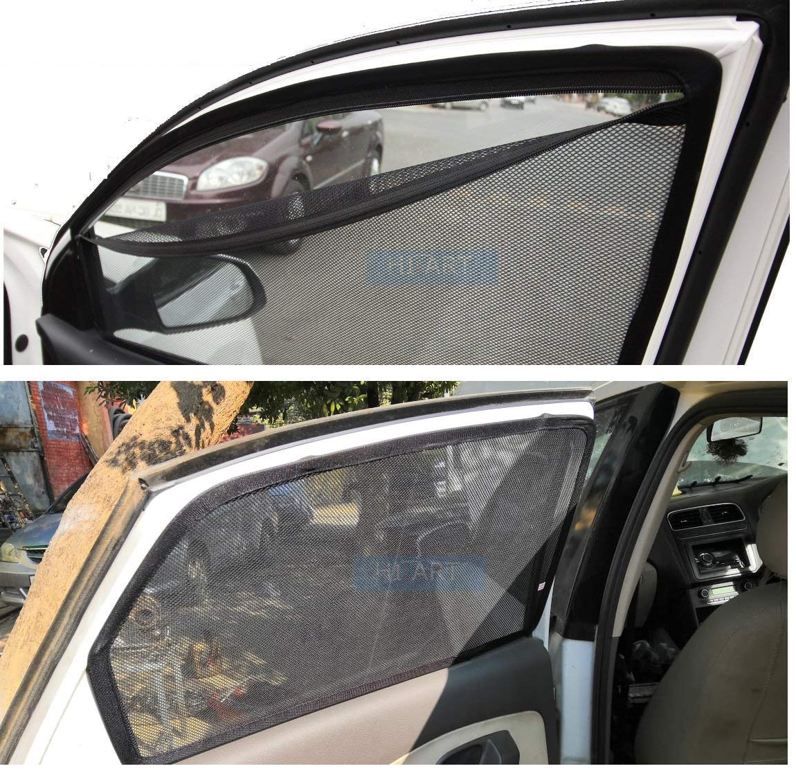 Magnetic Side Window Zipper Sun Shade Compatible with Maruti Suzuki Ba Zapcart.in