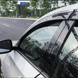 Chrome Line Side Window Door Visor Compatible With Maruti Suzuki Wagon R (2019-2020), Set of 4