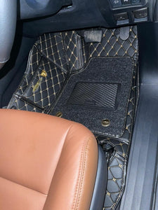 Coozo 7D PU Leather Car Mats for City (2014-2019), (Black)