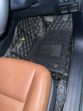Coozo 7D PU Leather Car Mats for Kwid, (Black)